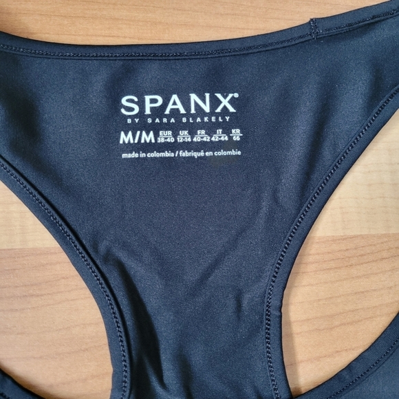 Spanx Transformation Black Side Zipper Racerback Tank Top Size M NWT - Picture 5 of 13